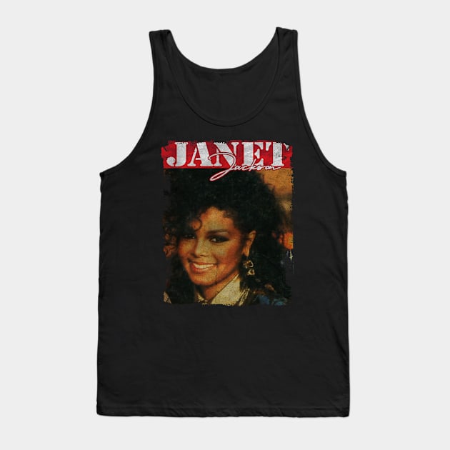 TEXTURE ART- JANET JACKSON 80S Tank Top by ZiziVintage